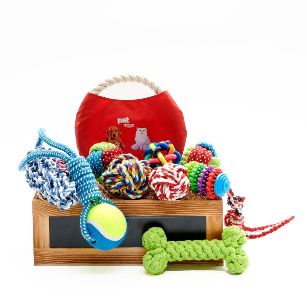 Complete Dog Toy Gift Basket – Dog Gift Baskets – USA delivery