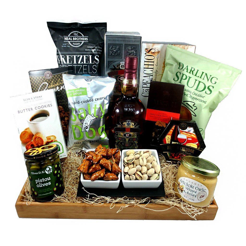The Grand Snacking Spirits Gift Basket