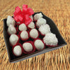 White Chocolate-Dipped Strawberries - Fancy Wooden Tray