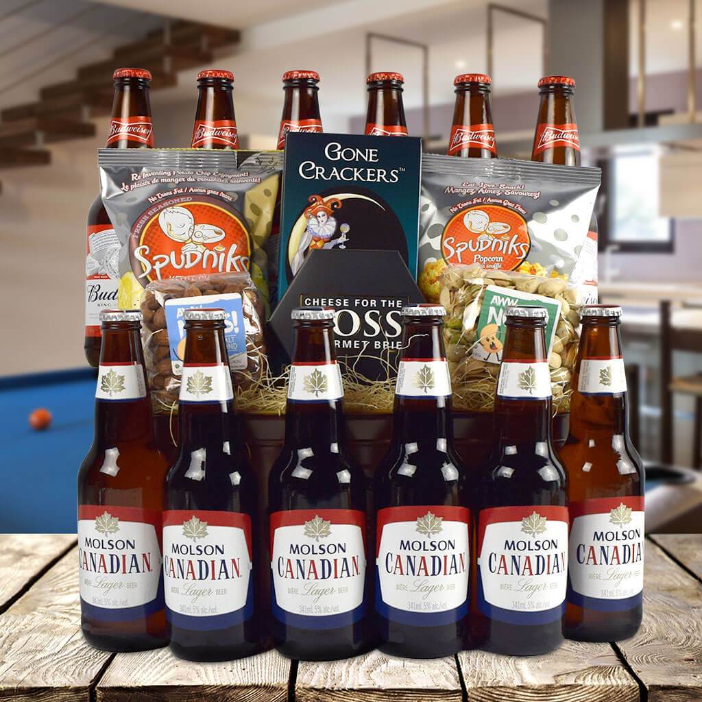 Canadian & Buds Beer Gift Basket