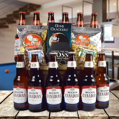 Canadian & Buds Beer Gift Basket