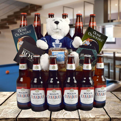 Leafs, Canadian & Buds Beer Gift Basket