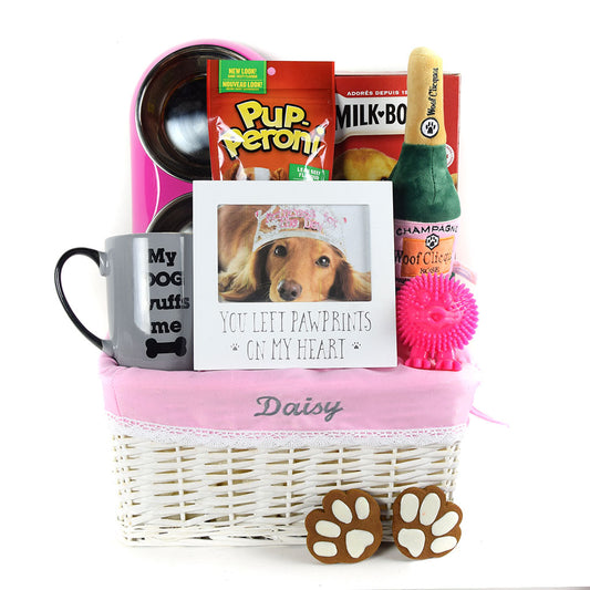 Paw Prints On My Heart Dog Gift Basket