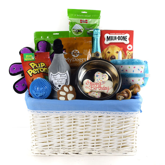 Puptastic Party Time Dog Gift Basket With Champagne