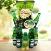 This basket is ideal as a Fathers Day Gift Basket. It features heineken beers and ships and lot more