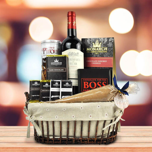 Kosher Chocolate and Wine Gift Basket